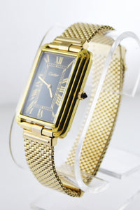CARTIER Beautiful 18K Yellow Gold Rectangle Wristwatch on Original Link Band - $15K VALUE! APR 57