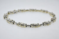 Intricate Designer Diamond Tennis Bracelet in Solid White Gold - $15K APR Value w/ CoA! APR 57
