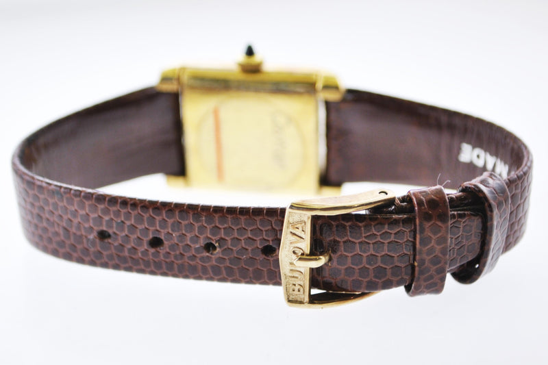 CARTIER Must de Cartier Vintage YG Rectangle Wristwatch w/ Sapphire Style Face - $6K VALUE APR 57