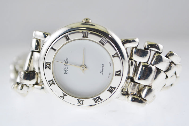 FOLLI FOLLIE Women's Wristwatch in Sterling Silver - $5K VALUE APR 57