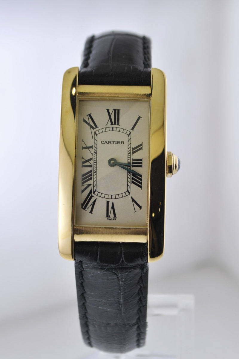 CARTIER Original Vintage Tank Americaine #1720 18K Yellow Gold Wristwatch - $25K VALUE! APR 57