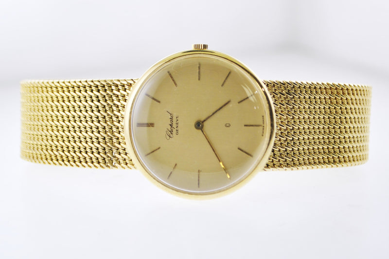 CHOPARD Ultra Thin 18K Yellow Gold Wristwatch on Original Link Band, Ref. #1091 - $30K VALUE APR 57