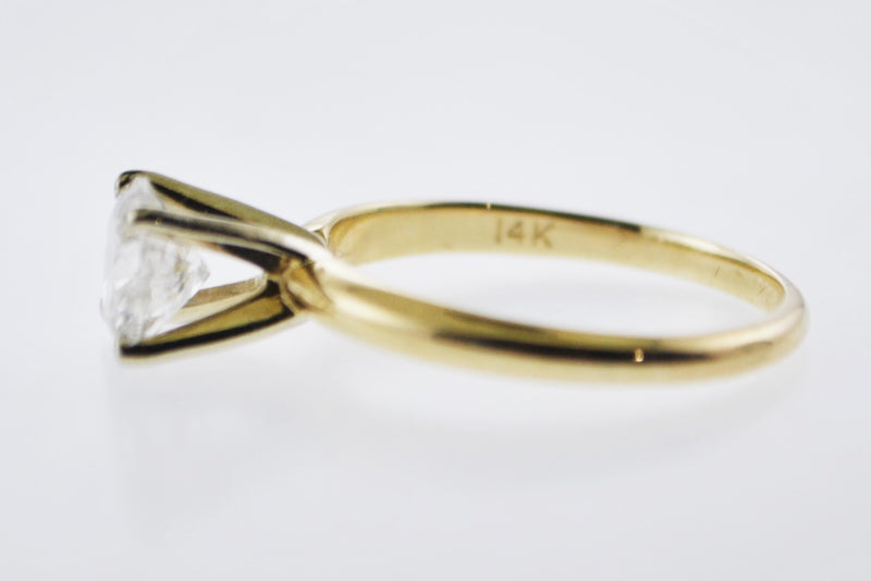 Handmade Engagement Ring Appr. 1.0 Carat Diamond in Solid Yellow Gold- $20K VALUE APR 57