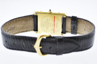 CARTIER Must de Cartier Tank Yellow Gold Rectangle Wristwatch w/ Two-tone Dial - $7K VALUE APR 57
