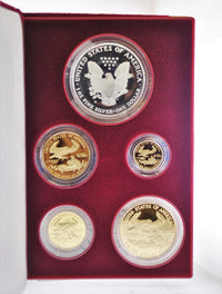 1995 W Gold American Eagle 10th Anniversary Set Gem-Proof 5 Coins w/ Original Box -$12K Value w/ CoA! ✓ APR 57
