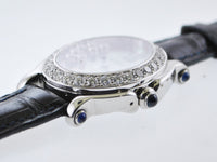Chopard Happy Sport Floating Diamond Ladies Oval Wristwatch Ref.#8937 in Stainless Steel on Leather Strap - $35K VALUE APR 57