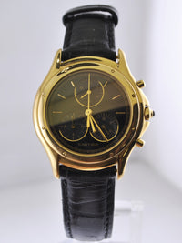 Vintage Cartier Wristwatch Chronograph in 18 Karat Yellow Gold Water Resistant - $25K VALUE APR 57