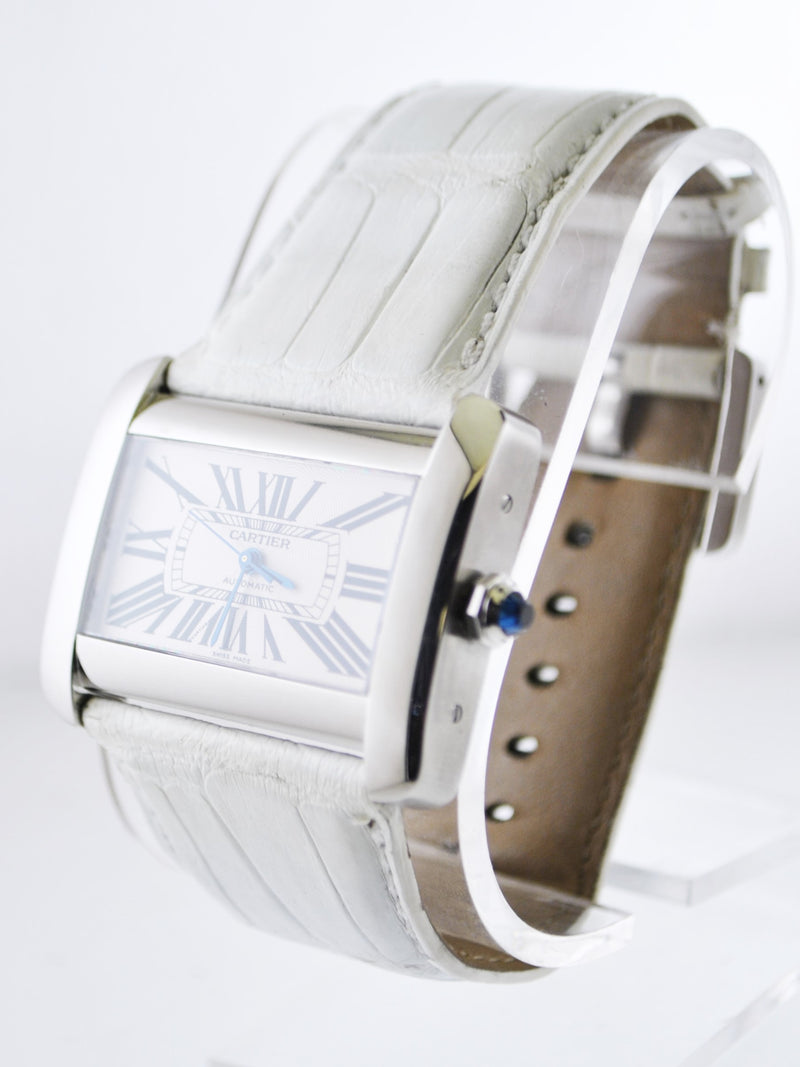 CARTIER Tank Divan #2612 Automatic Stainless Steel Rectangle Wristwatch - $10K VALUE APR 57