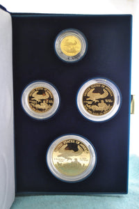 1996 W American Eagle Proof Gold Four-Coin Set w/ Original Box -$6K Value w/ CoA! ✓ APR 57