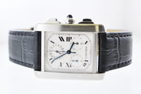 CARTIER Francaise #2303 Stainless Steel Rectangle Chronograph Watch - $8K VALUE APR 57