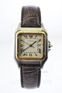 Cartier Santos Two-Tone Square Wristwatch Quartz in Solid Yellow Gold and Stainless Steel - $6K VALUE APR 57