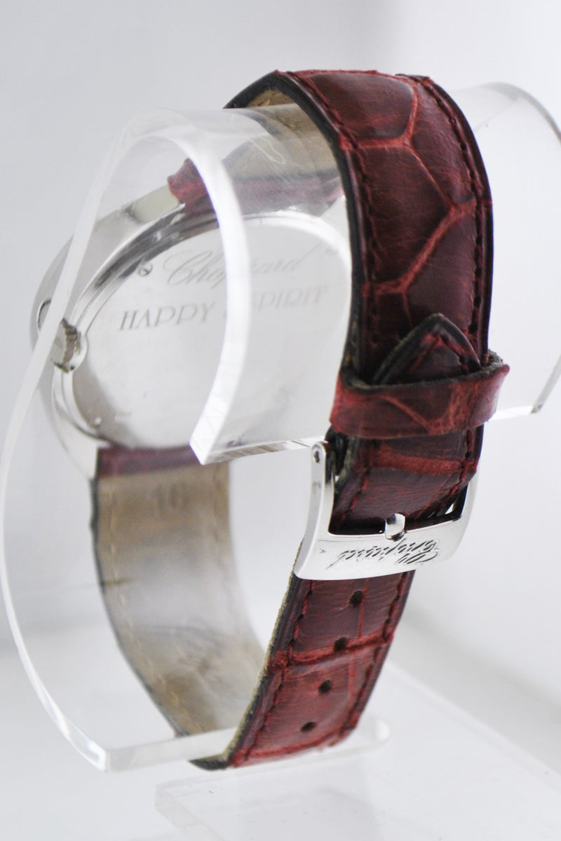 Chopard Happy Spirit Floating Diamond Ruby Heart Ladies Wristwatch in 18 Karat White Gold - $35K VALUE APR 57