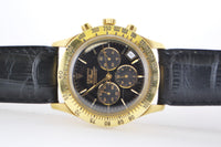 ZENITH El Primero Chronograph Automatic 18K Yellow Gold Wristwatch w/ Black Face - $20K VALUE APR 57