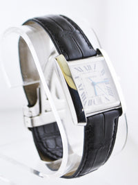 CARTIER Tank Francaise #2366 18K White Gold Automatic Wristwatch - $13K VALUE APR 57
