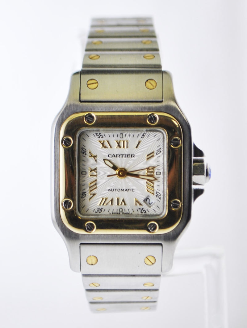 CARTIER Santos #2423 Two-Tone Square YG & SS Automatic Wristwatch - $10K VALUE! APR 57