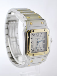 CARTIER Santos #1566 Two-Tone 18K YG & SS Square Quartz Wristwatch - $10K VALUE! APR 57
