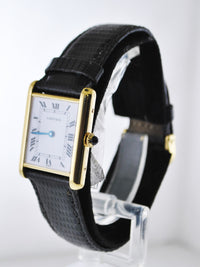 CARTIER Louis Tank #78086 Rectangle Mechanic Wristwatch in 18 Karat Yellow Gold on Original Strap - $15K VALUE APR 57