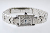 CARTIER Vintage Tank Francaise #2110 30-Diamond 18K White Gold Wristwatch - $35K VALUE APR 57