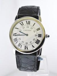 Cartier Ronde #2934 Large Round Quartz Wristwatch Water Resistant Date in Stainless Steel - $8K VALUE APR 57