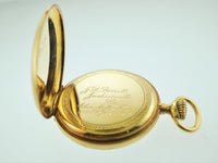 PATEK PHILIPPE Vintage 1891 Engraved 18K Yellow Gold Pocket Watch - $15K VALUE APR 57
