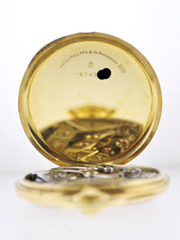 PATEK PHILIPPE 1920's Vintage 18K YG Engraved Pocket Watch w/ Sub-dial - $35K VALUE w/ CoA! APR 57