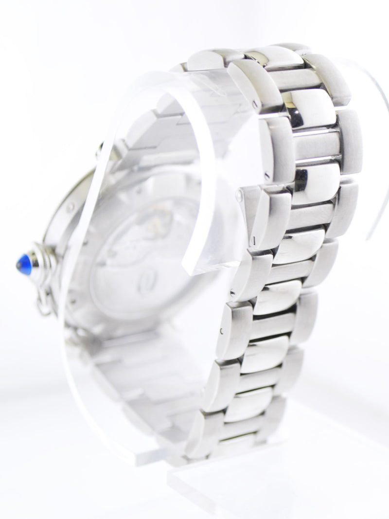 Pasha de Cartier GMT #2388 Automatic Wristwatch Power Reserve Skeleton Back Stainless Steel - $16K VALUE APR 57