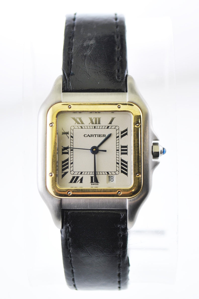 Cartier Panthere #1100 Two-Tone Square Ladies Wristwatch Quartz in Yellow Gold and Stainless Steel - $6K VALUE APR 57