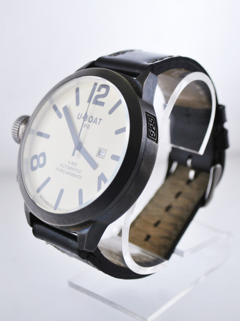 U-BOAT Rare Jumbo IFO Jumbo Sterling Silver Wristwatch w/ Left-Sided Crown - $10K VALUE APR 57
