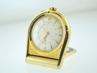 JAEGER LECOULTRE 1950's Memovox Travel Alarm Clock Gold Tone - $10K VALUE, w/Cert! APR 57