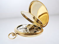 1940's Vacheron Constantin Pocket Watch Ultra Thin Double Case in Yellow Gold 19J - $10K VALUE APR 57