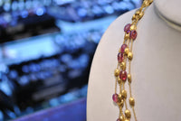 Marco Bicego Paradise Five Strand Amethyst Necklace in 18K Yellow Gold - $20K VALUE APR 57