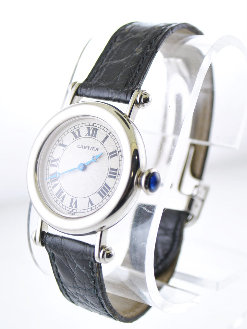 Cartier Diabolo 1462 Men's Wristwatch Large Round Case Bulky Bezel in Platinum - $60K VALUE APR 57