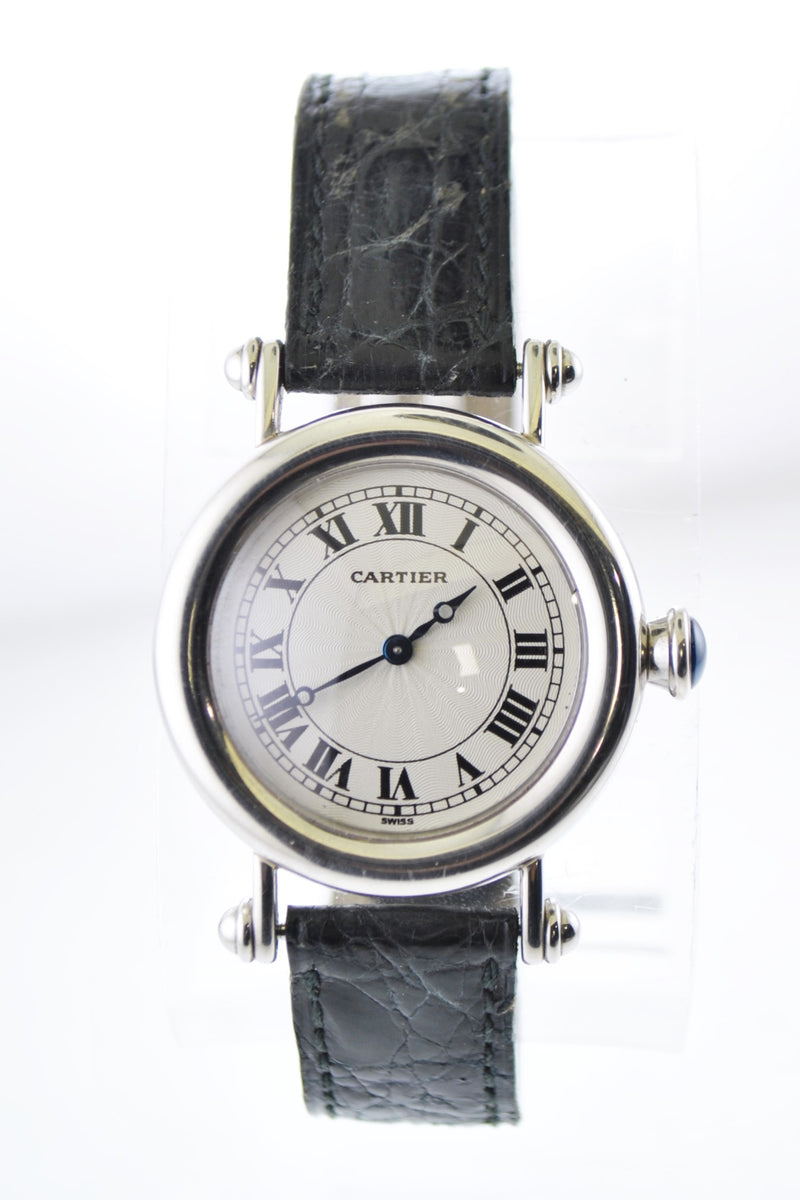 Cartier Diabolo 1462 Men's Wristwatch Large Round Case Bulky Bezel in Platinum - $60K VALUE APR 57