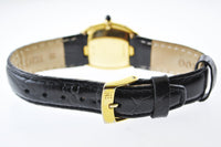 Cartier Baignoire Mechanic Oval Ladies Wristwatch on Black Leather Strap in 18 Karat Yellow Gold - $40K VALUE APR 57