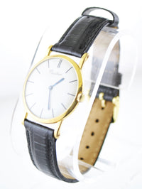 1930's Cartier Mechanic Round Wristwatch on Leather Strap in 18 Karat Yellow Gold - $40K VALUE APR 57