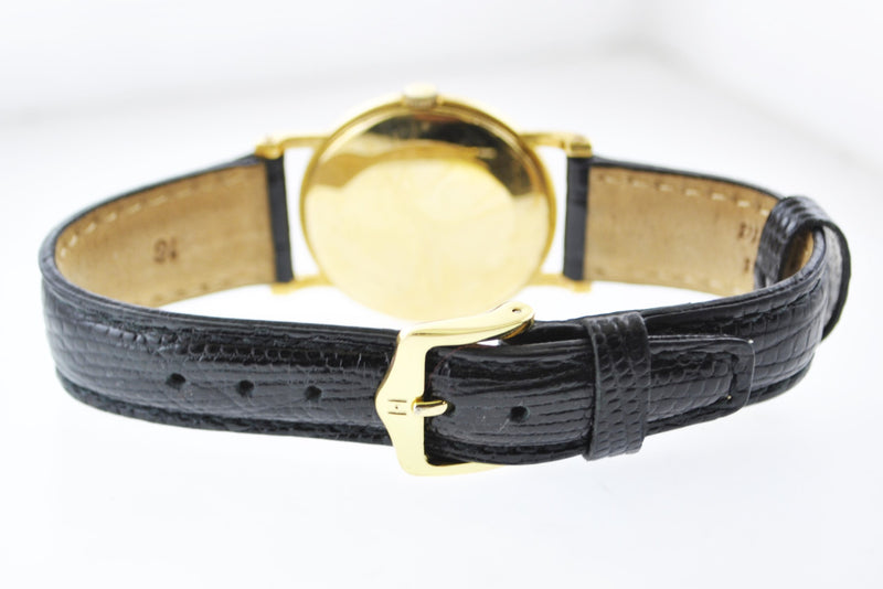 1930's Cartier Mechanic Round Wristwatch on Leather Strap in 18 Karat Yellow Gold - $40K VALUE APR 57