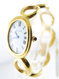 Cartier Baignoire Mechanic Oval Ladies Wristwatch on Band in 18 Karat Yellow Gold - $60K VALUE APR 57