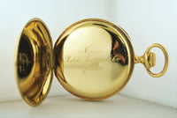PATEK PHILIPPE & CIE Vintage 1915 Engraved 18K Yellow Gold Pocket Watch - $40K VALUE w/ CoA! APR 57