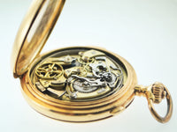 20th Century Tempora 14K Rose Gold Chronograph Pocket Watch with Minute Repeater & Hunting Case - $20K VALUE APR 57