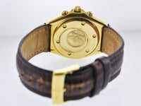 BREITLING Sextant 18K Yellow Gold Date Chronograph w/ Gray & Blue Dial, 3 Sub-dials - $24K VALUE APR 57