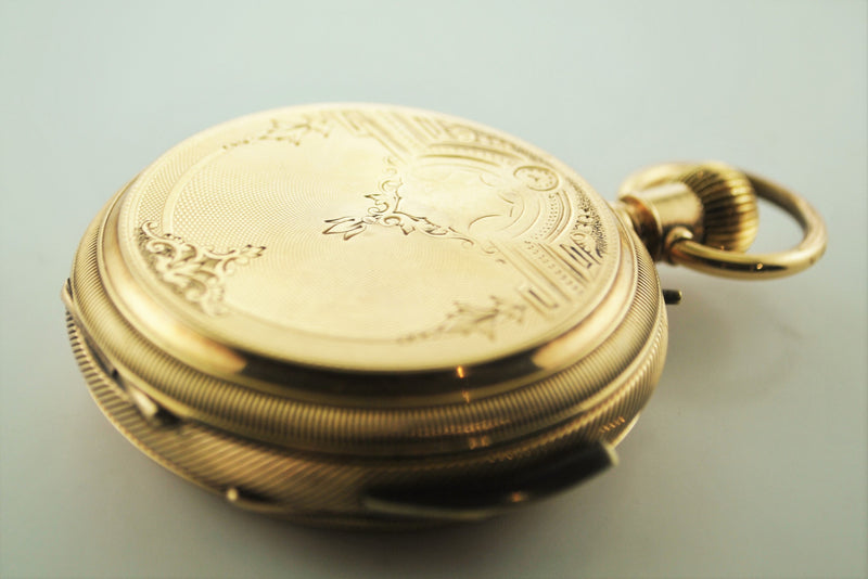 1890s La Phare Pocket Watch Minute Repeater in 18K Rose Gold Hunting Case with Hidden Picture - $30K VALUE, w/Cert! APR 57
