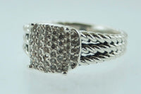 DAVID YURMAN Petite Wheaton Silver Ring with Diamonds - $2K VALUE! APR 57