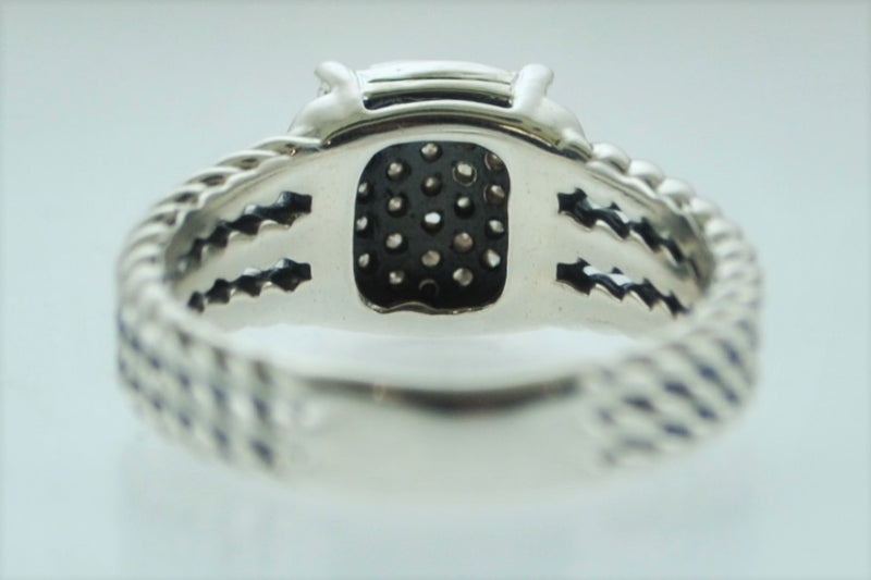 DAVID YURMAN Petite Wheaton Silver Ring with Diamonds - $2K VALUE! APR 57