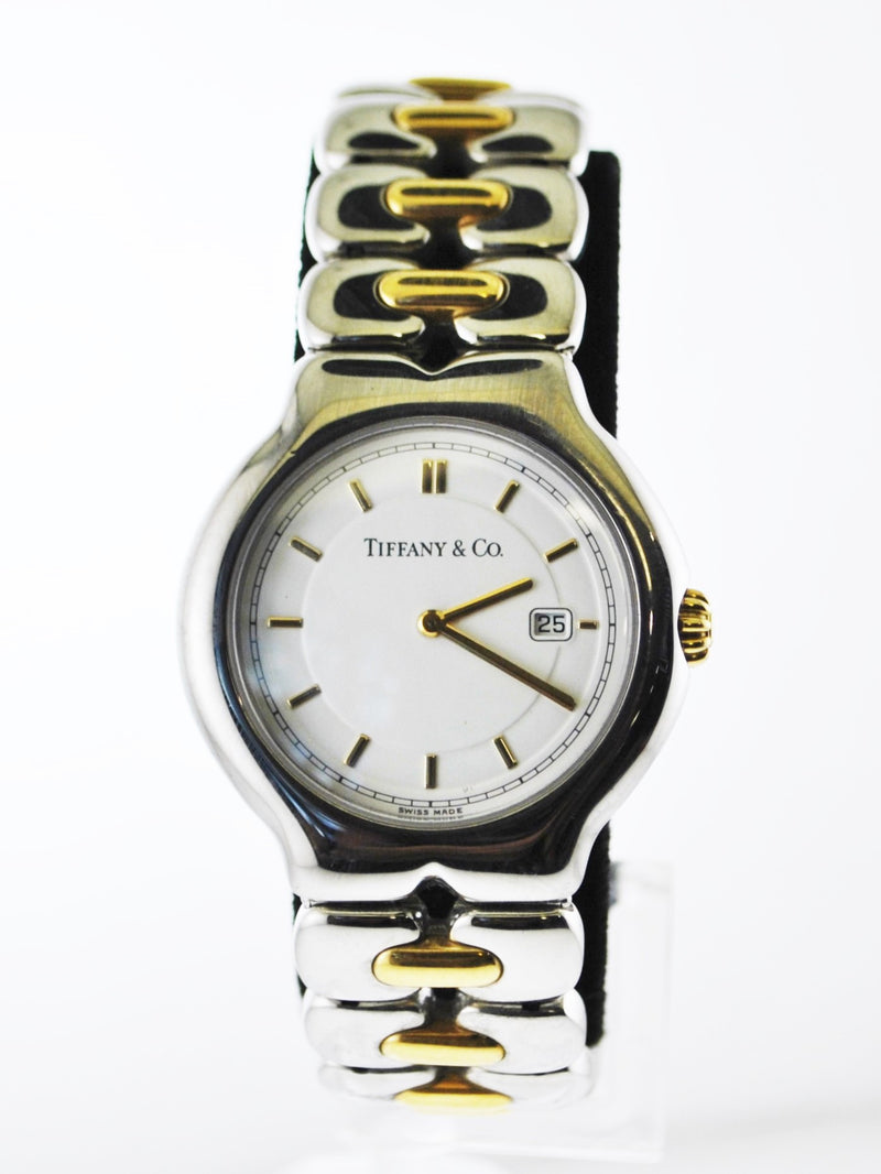 TIFFANY & CO. Tesoro #M0112 Two-Tone 18K YG / SS Wristwatch w/ White Face- $6K VALUE APR 57