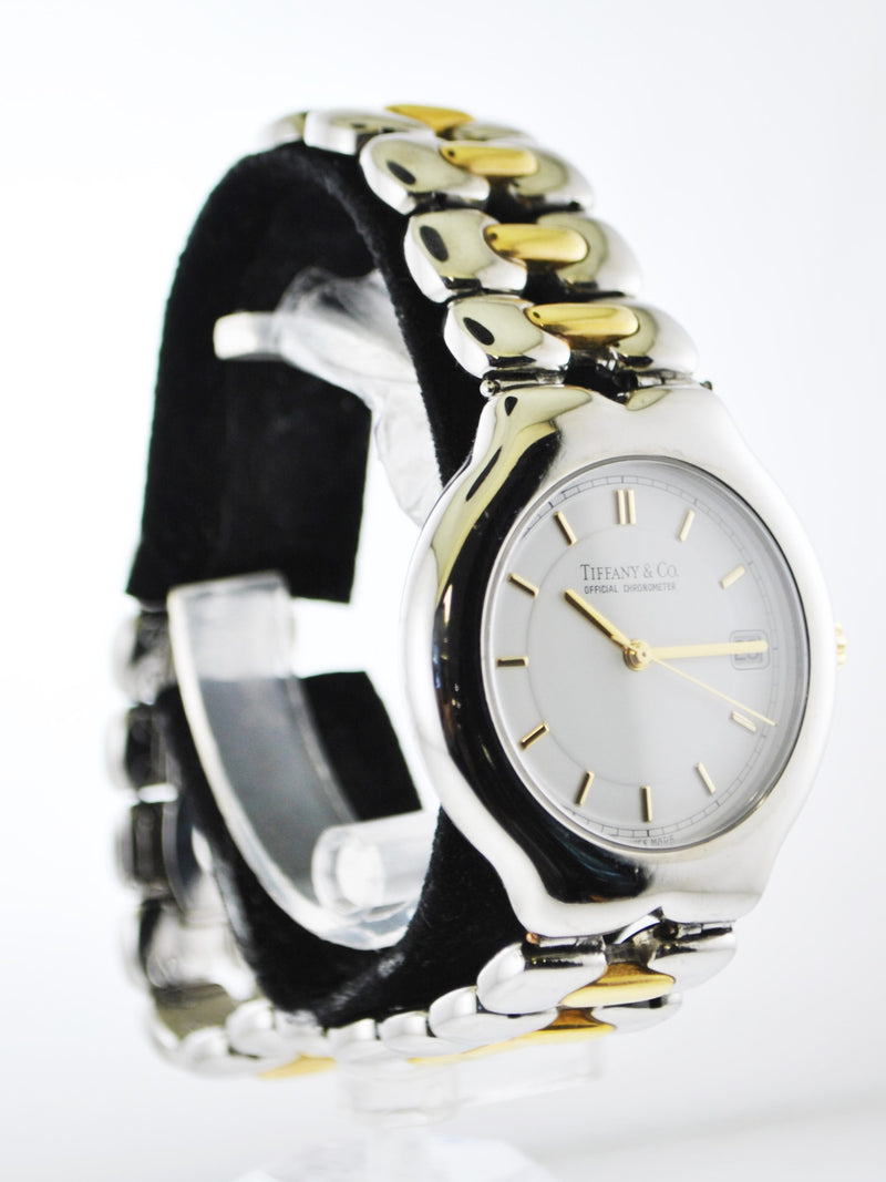 TIFFANY & CO. Tesoro Two-tone 18KYG/SS  #M0212 Wristwatch w/ White Face- $15K VALUE APR 57