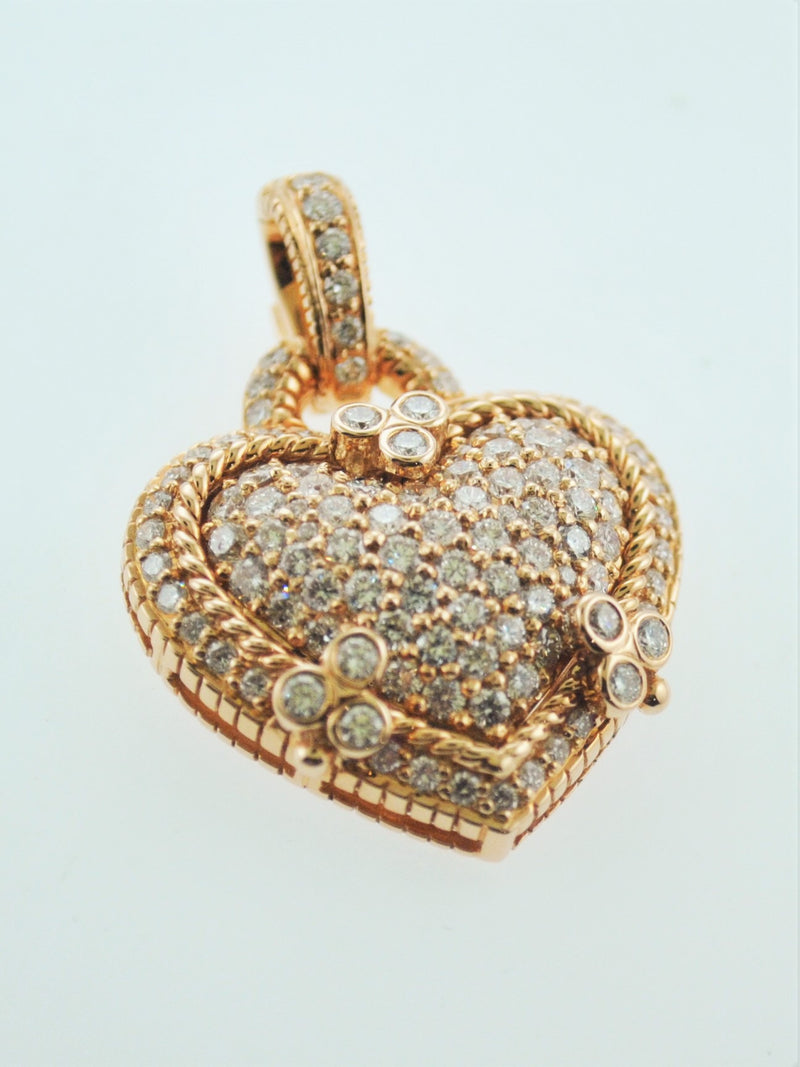 JUDITH RIPKA AMBROSIA Contemporary Diamond Pave Pendant in 18K Rose Gold - $25K VALUE APR 57