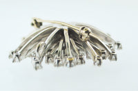 Vintage Designer Diamonds & White Gold Sunburst Brooch/Pin - $30K VALUE APR 57