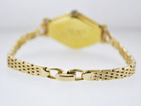 1917 Tiffany & Co Mechanic Small Rhombus Wristwatch Diamond Bezel Link Band in Solid Yellow Gold - $20K VALUE APR 57