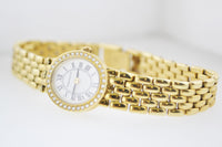 Tiffany & Co Quartz Small Oval Wristwatch Diamond Bezel Link Band in Solid Yellow Gold - $10K VALUE APR 57