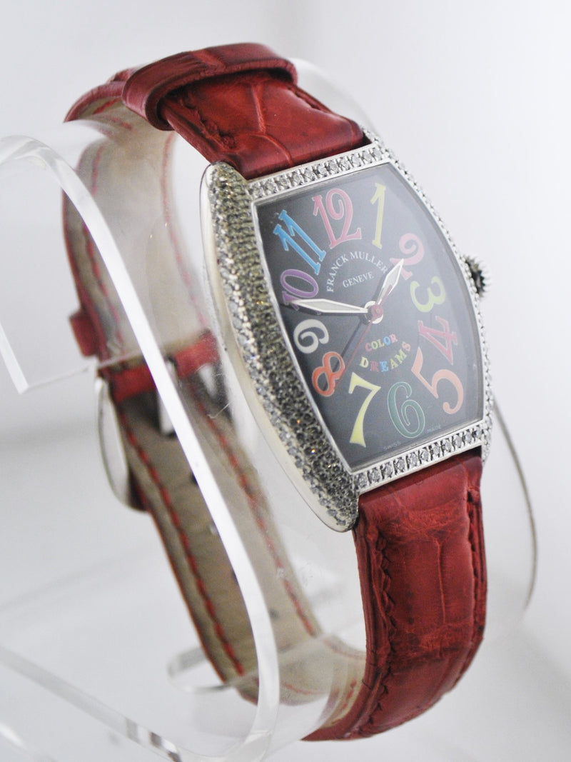 FRANCK MULLER Color Dreams Master of Complications #291 7502 QZ D Diamond Wristwatch in 18 Karat White Gold - $40K VALUE APR 57
